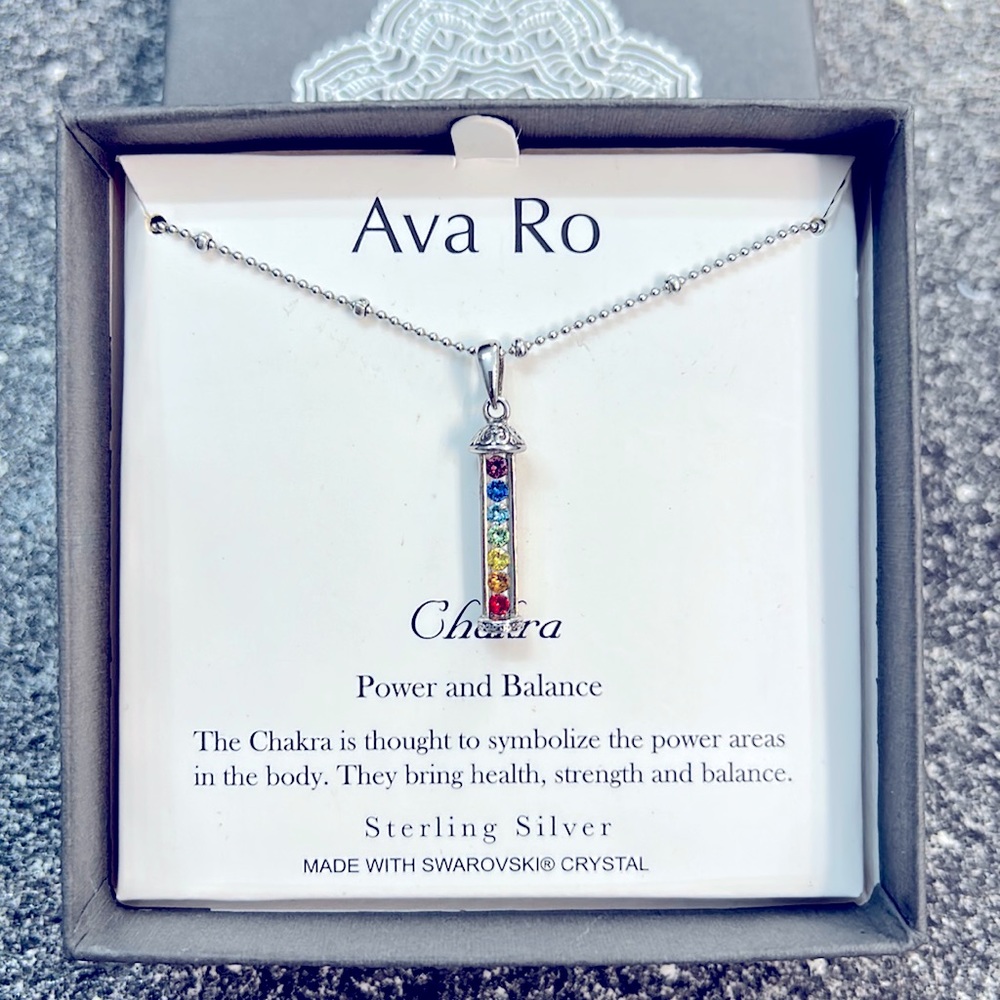 NWOT Beautiful silver chakra necklace.